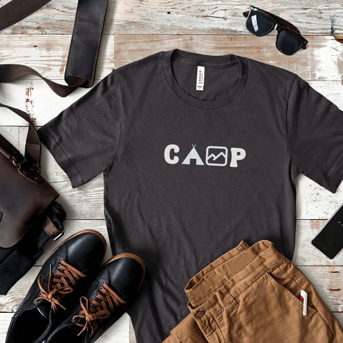 This soft and comfortable tee is the ultimate must-have for anyone who loves the great outdoors. Made from high-quality materials, this t-shirt is built to withstand even the toughest of camping trips.